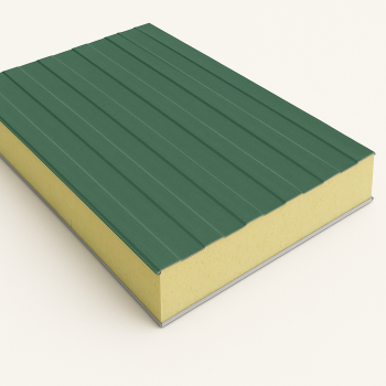 Стеновая сэндвич-панель с минеральной ватой 60 мм RAL 9003 в наличии в Костроме